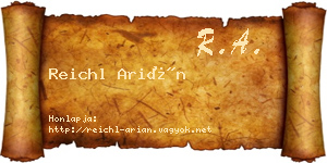 Reichl Arián névjegykártya
